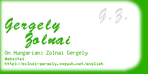 gergely zolnai business card